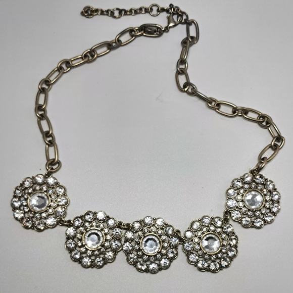 J. Crew Jewelry - J. Crew Gold Tone Rhinestone Statement Necklace